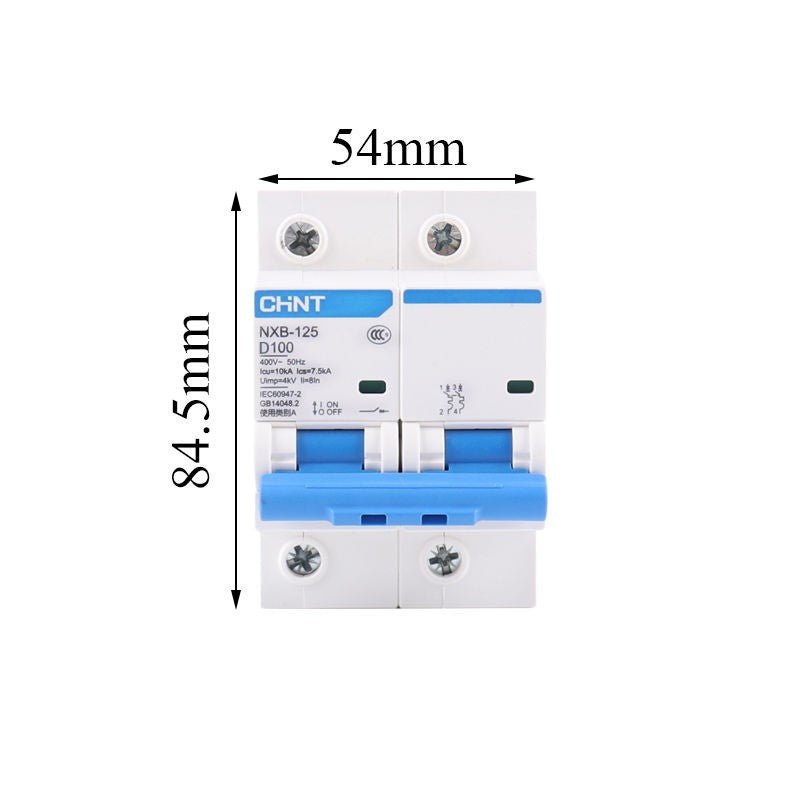 Chint (CHNT) air switch small circuit breaker air switch NXB-125 2P D100