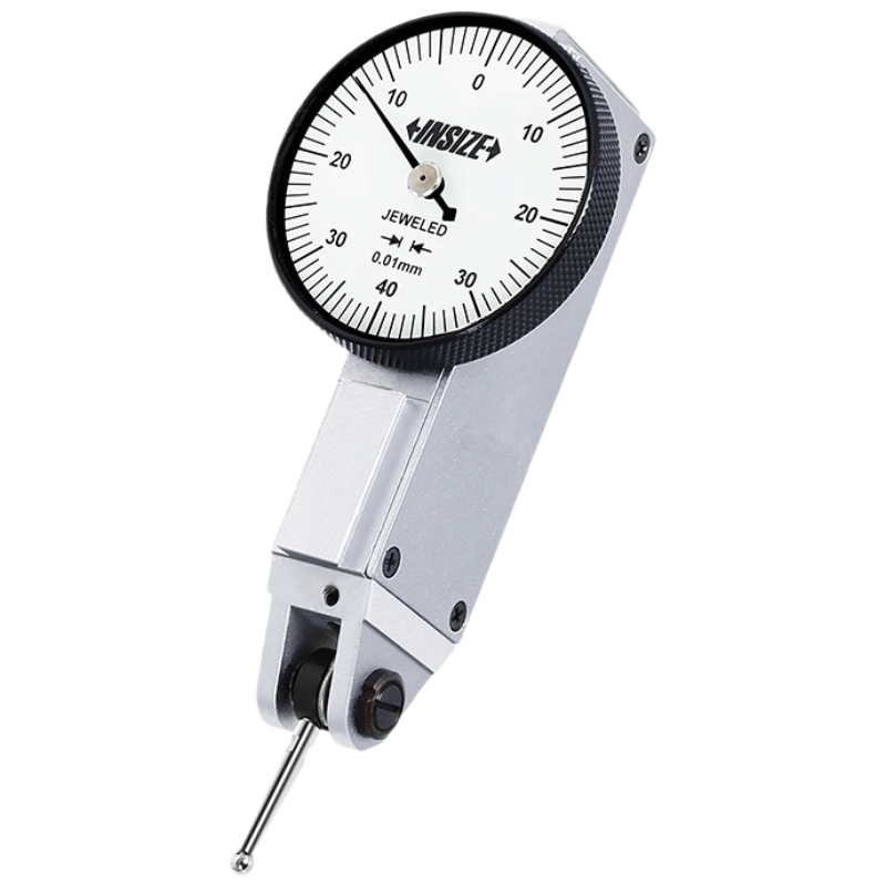 INSIZE 2381-08 high-precision lever dial indicator with large dial (0.8 x 0.01 mm).