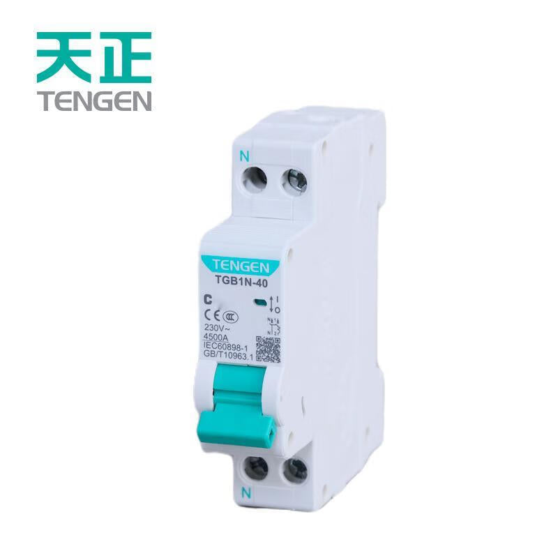 Tianzheng Electric TENGEN air switch TGB1N-40 1P+N C25 4.5KA small circuit breaker small air switch 335012800553