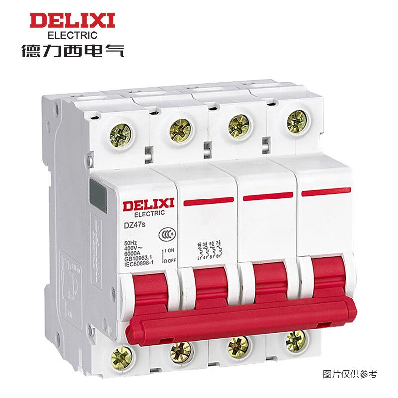 Delixi DZ47s 4P C 2A 6KA 400VAC DZ47SN4C2 miniature circuit breaker
