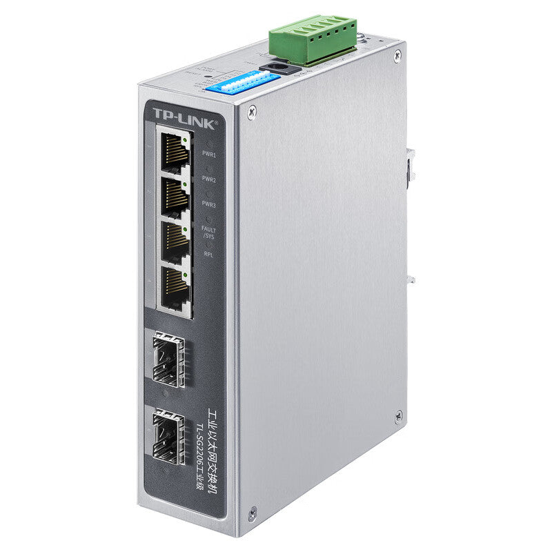 TL-SG2206 Industrial-grade Layer 2 managed industrial switch with 4 Gigabit ports and 2 Gigabit SFP ports