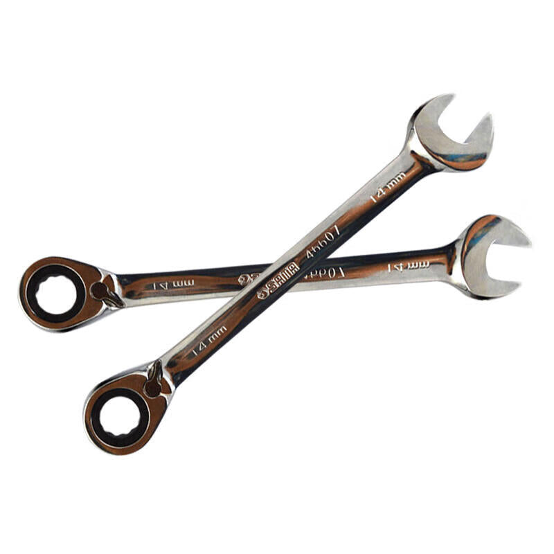 SATA fully polished two-way ratchet dual-purpose quick wrench 14mm; 46607