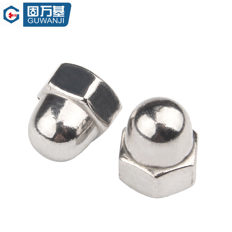 GUWANJI Hexagonal Cap Nut, Stainless Steel Cap Nut, Decorative Screw Nut, M6 [50 pieces/pack], 304 Material