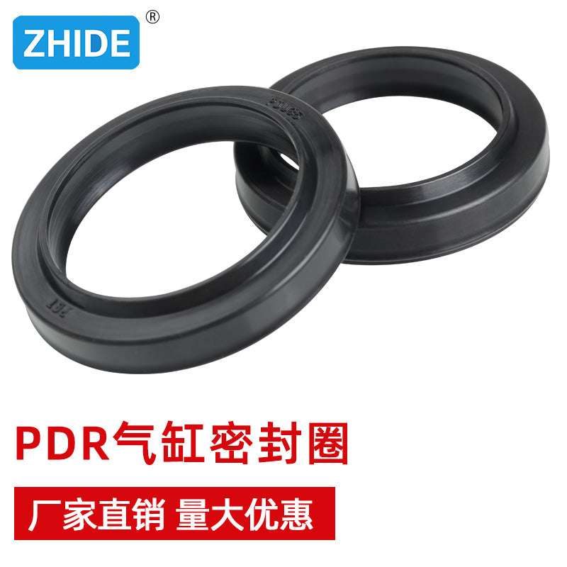 ZHIDE PDR type cylinder piston rod dust seal C-shaped pneumatic accessory seal nitrile butadiene rubber 25*33*5.5/7.5