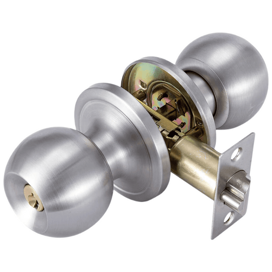 Du'ao three-bar spherical lock, universal household plastic steel aluminum alloy door and bathroom lock, round spherical room door lock