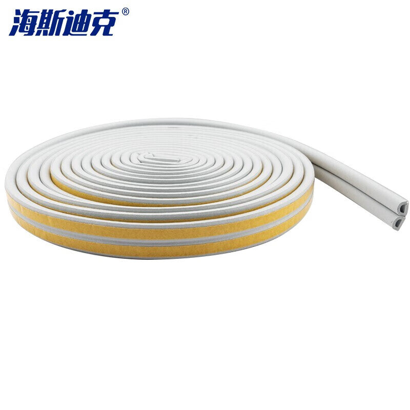 Haisdike HKLJ-18 Door and Window Sealing Strip for Soundproofing and Preventing Air Leakage in Sliding Glass Windows; Thermal Insulation Strip, Type D, 9*6mm, Gray, 10 Meters