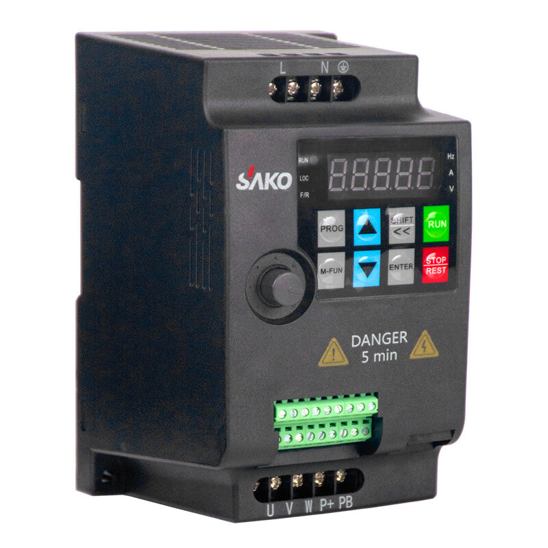 SAKO single-phase 1.5KW 780 series mini universal inverter; multiple protection, three-core processing technology; SKI780-1D5G-1