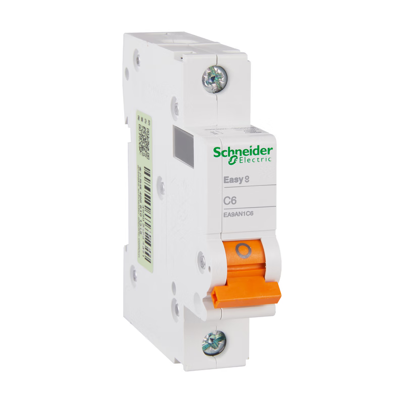 Schneider Electric miniature circuit breaker, EA9AN 1P C6A; EA9AN1C6