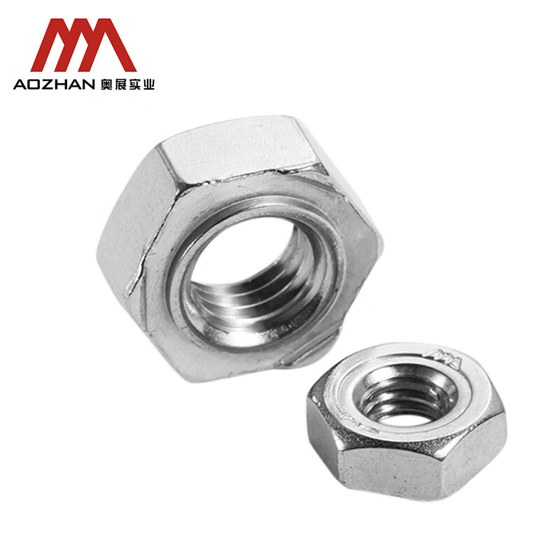 Aozhan Industrial 304 Stainless Steel Hexagonal Weld Nuts DIN929 Welding Screws and Fasteners Collection M8 (15 pieces)