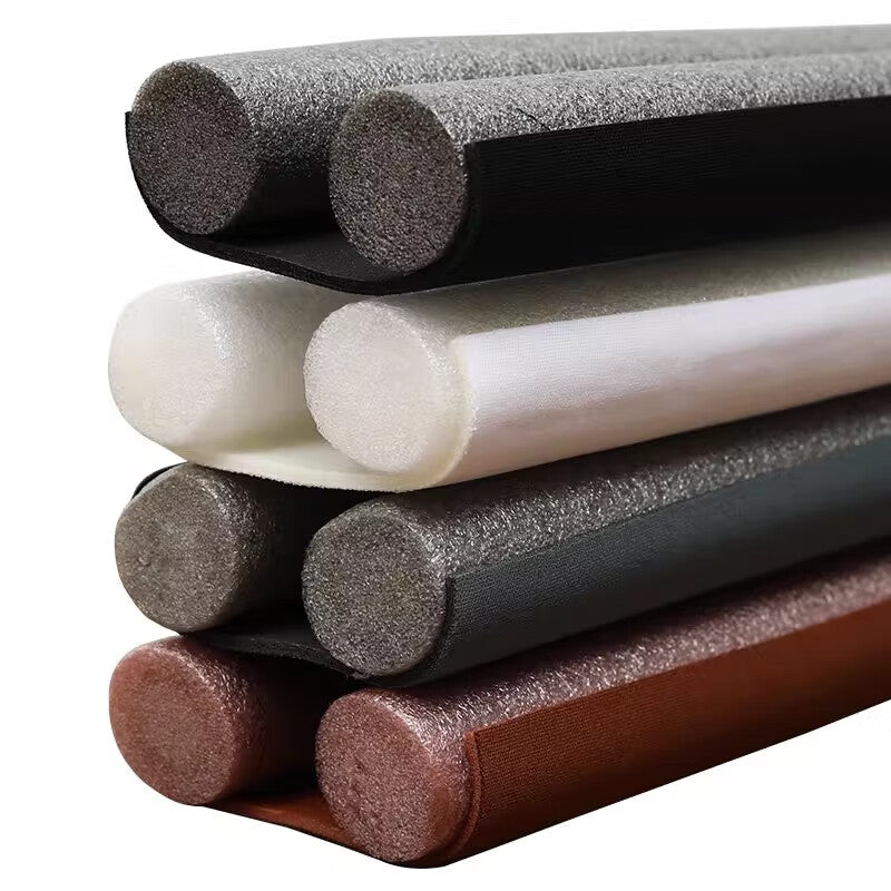 Pango Precision Door and Window Glass Door Soundproof and Windproof Sealing Strip, Brown - 93cm Long [Pack of 2]