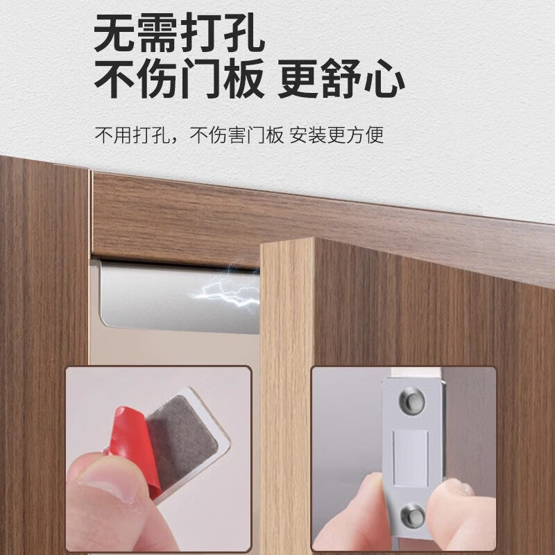 Chuco cabinet door magnetic stickers, no drilling required, strong magnetic wardrobe and cabinet sliding door magnetic stickers, invisible magnetic cabinet door stickers, 4 right angle stickers.