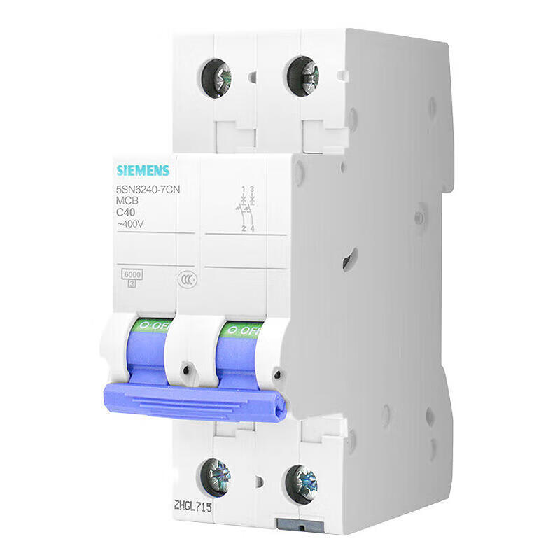 Siemens 5SN6 2P C40 Miniature Circuit Breaker 40A 6kA