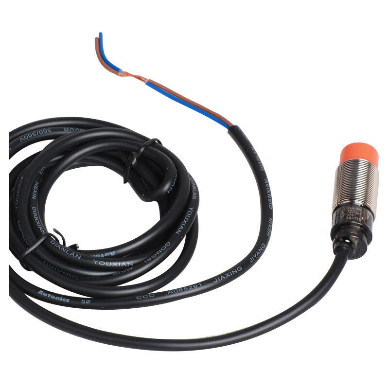 Autonics inductive cylindrical proximity switch 2-wire cable 2m detection distance 8mm; PR18-8AC