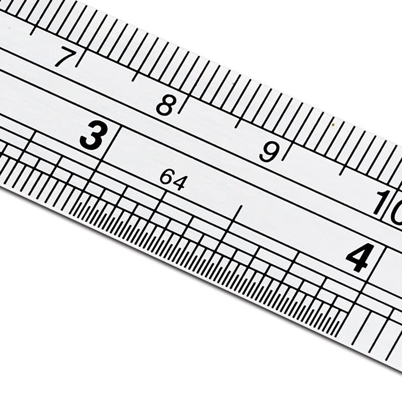 INSIZE steel ruler, metric and imperial scale, stainless steel, wear-resistant and durable, laser-engraved, 7110-300C, measuring range 300mm.