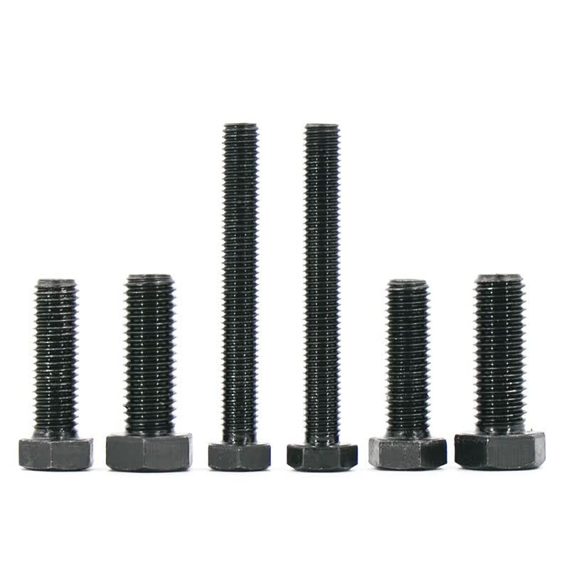Bingyu BY-375 Grade 8.8 Blackened (Quenched) External Hex Bolts, GB5783 Full Thread M8 8*60 (50 pieces)