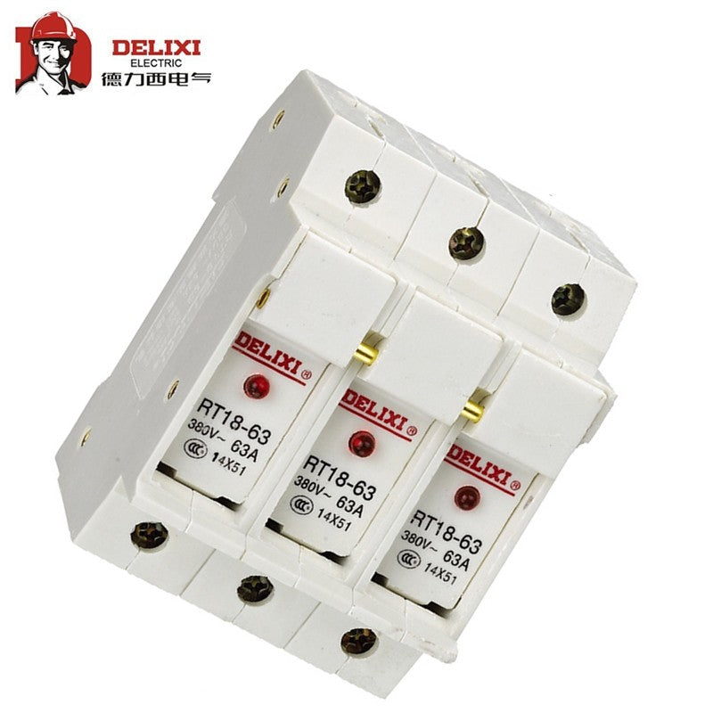 Delixi Electric cylindrical cap fuse base RT18-32 (white)