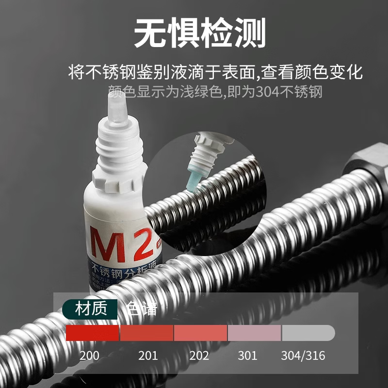 10cm 304 Stainless Steel Corrugated Pipe for Gas Water Heaters, 4-Point Metal Flexible Hoist, Inlet Pipe for Hot and Cold Water, High-Pressure Connection, with Fine Copper Nut.
