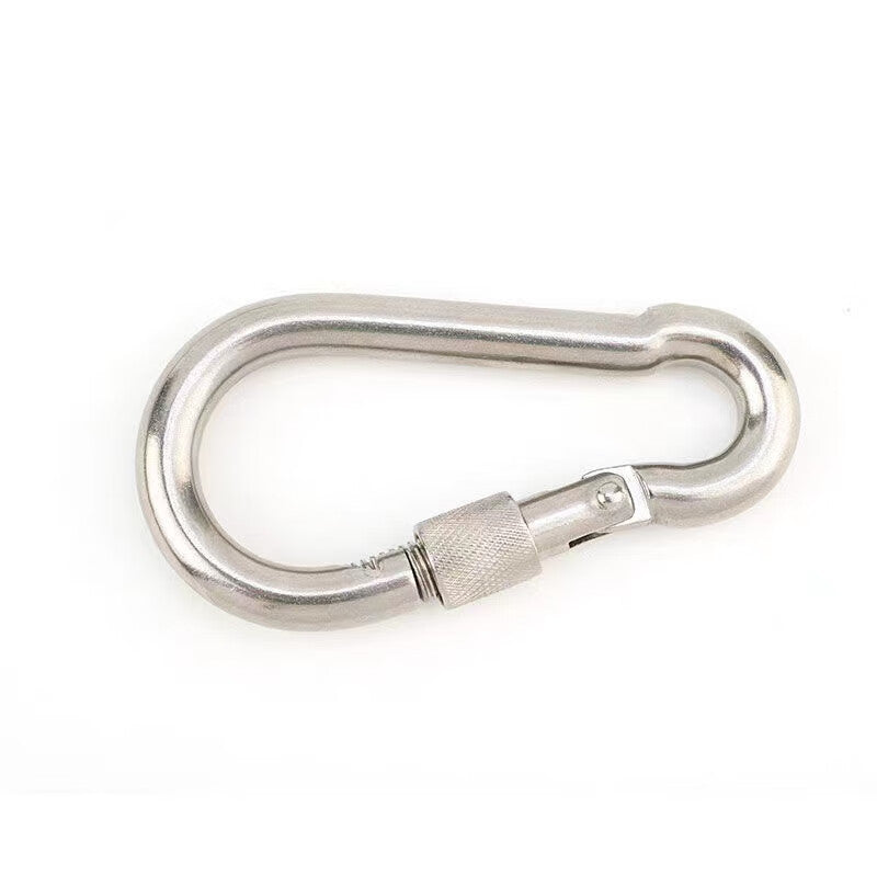 Iron Guard 304 Stainless Steel Spring Carabiner, Quick-release Lock, Connecting Buckle, Rope Buckle - One Price M11*120 [Standard Type]