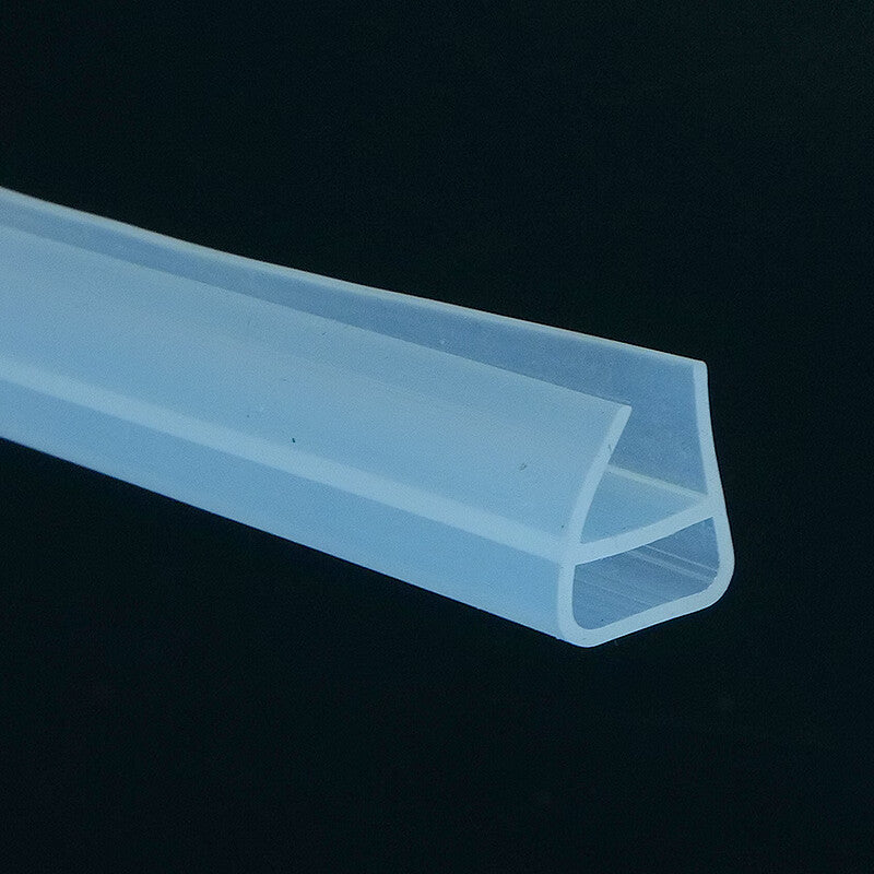Haisdike [Beijing Warehouse Delivery] Balcony Glass Door and Window Sealing U-Shaped Clip 10mm (1 meter) Windproof Shower Room Waterproof Silicone Strip HKQS-75