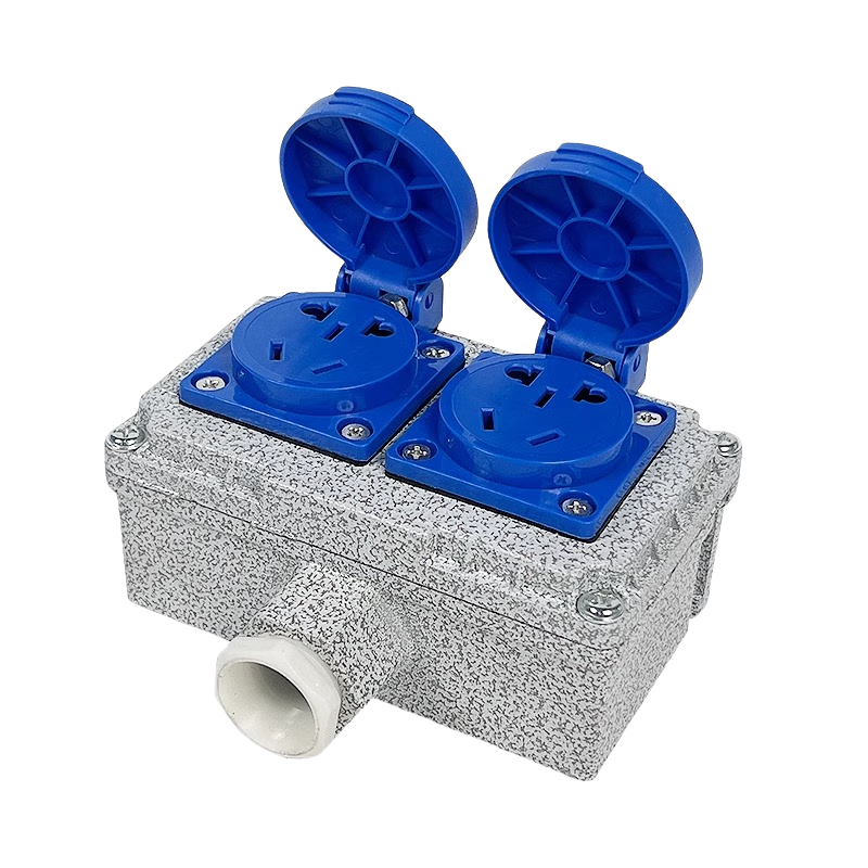 Shenfang Explosion-proof Socket, Surface Mount/Conceal Mount, Type 86 Industrial Waterproof Terminal Block with Switch, Multi-functional Explosion-proof Socket, Three-gang Three-hole [10-13A]
