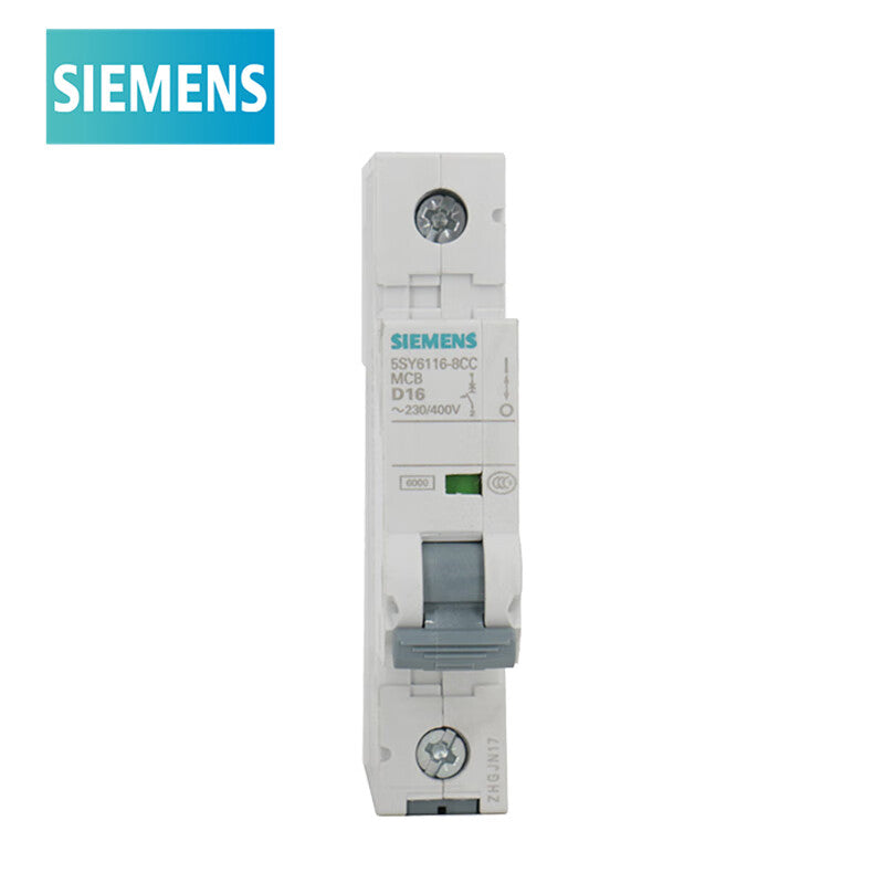 Siemens circuit breaker 5SY6116-8CC D type 16A 1P 6KA single in and single out air switch main circuit breaker