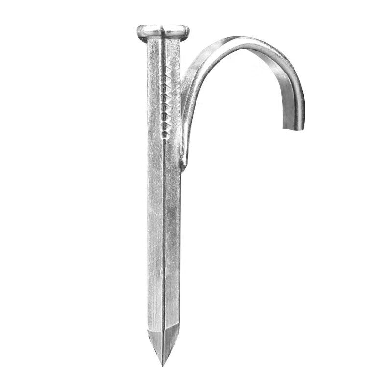 Huabi water pipe hooks, square hooks, hardened cement nails, integrated hook and fixing nails, wall-mounted hooks and conduit clips, for 4-point and 20mm pipes (white, 30 pieces).