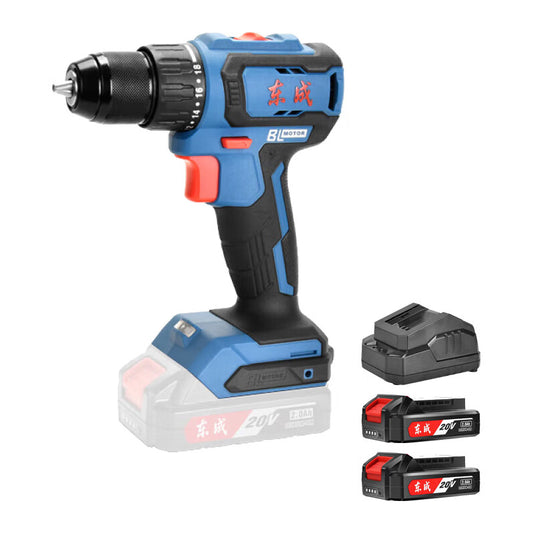 Dongcheng 20v rechargeable brushless screwdriver electric drill (two batteries and one charger 2.0Ahx2); DCJZ2040AM