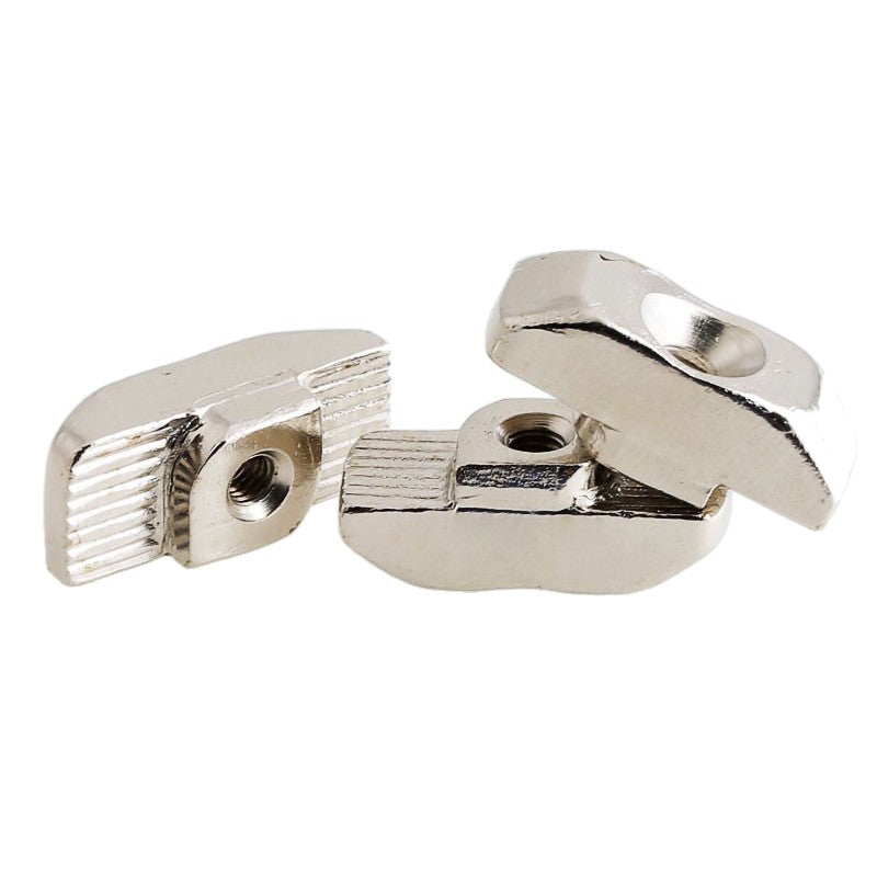 Bairuite Aluminum Profile Nuts, T-type Slider Spring Ball Nuts, European Standard, National Standard Hammerhead, Boat Type, European Standard T-type 30 M4 [20pcs] Nickel Plated