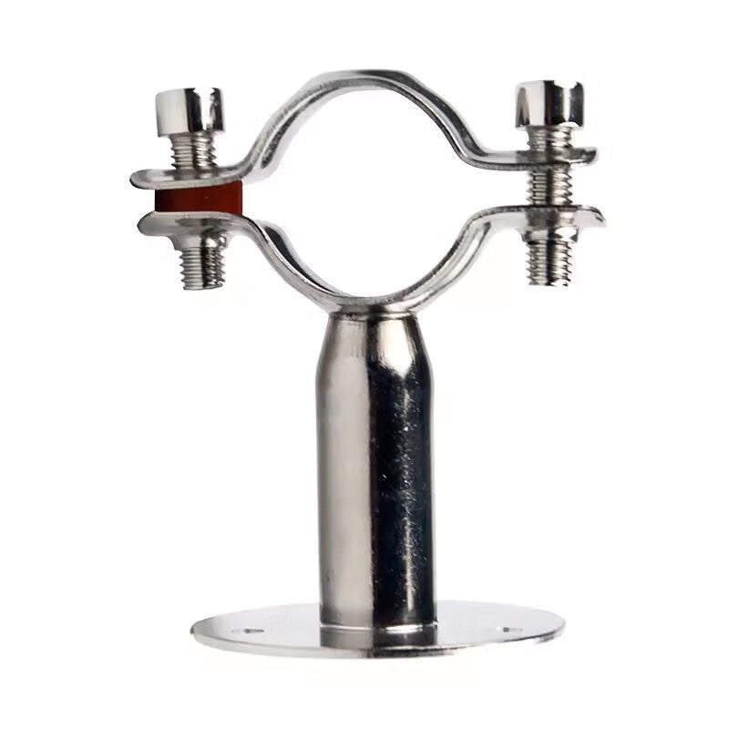 Shanhe Industrial Products 304 Stainless Steel Pipe with Base, Pipe Support, Pipe Clamp, Sanitary Pipe Support 304 Φ25-27, Height 50MM