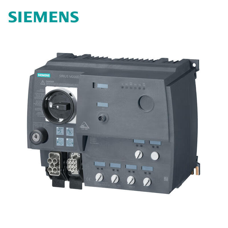 Siemens motor starter M200DAS-i communication: standard reversing starter electronic switch, 5.5kW, 1.5A-12.00A, with brake contact 180VDC4DI/1DOAS-i with manual field operation and key switch; 3RK13256LS713AA5