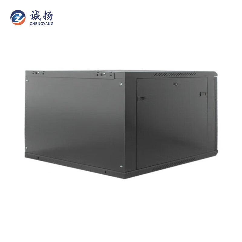 6U Wall-Mounted Network Cabinet with Glass Door - 600x450x300mm