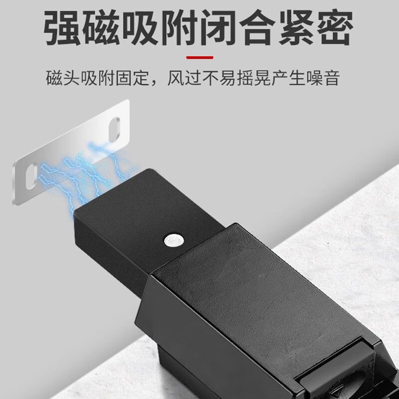 Heavy-duty concealed door rebound device with high-speed wheel, push-button type, high door rebound mechanism, black concealed rebound device [1 piece] Standard model