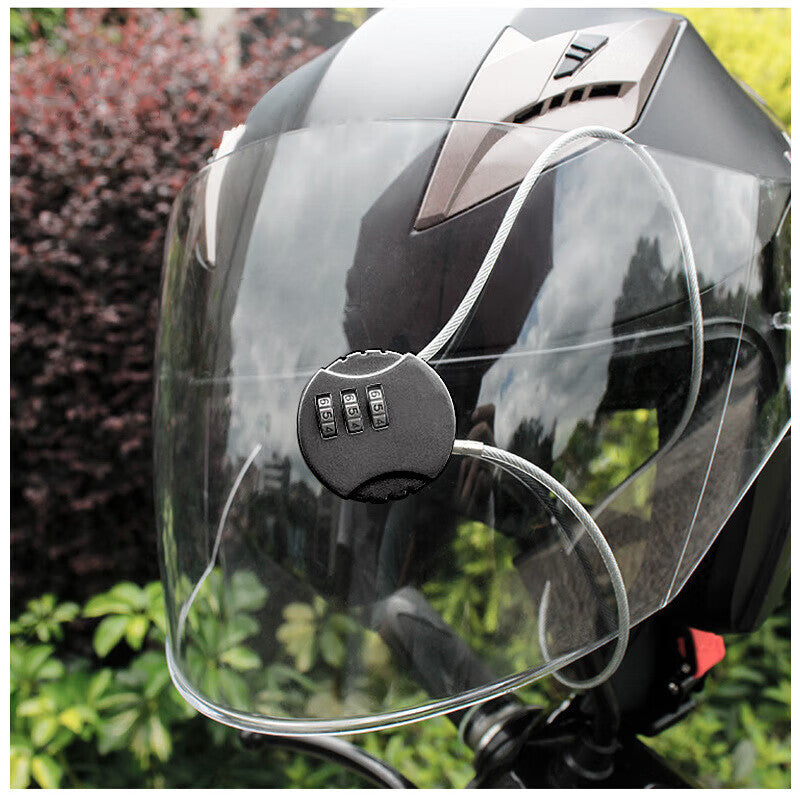 Shanglijin Extended Steel Cable Combination Lock, Thin Steel Wire Rope Padlock, Compact and Portable Combination Helmet Lock, Luggage Lock, 30cm