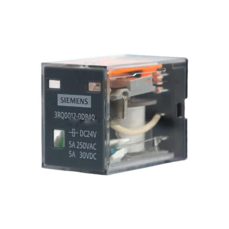 Siemens 3RQ0 series plug-in pin relay universal model DC24V 2CO 5A with mechanical indicator and LED