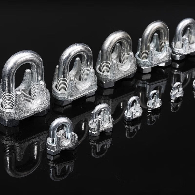 Shanhe Products Steel Wire Rope Lock U-Shaped Clamp Rope Clip, Standard M10 (Suitable for 9mm-11mm)