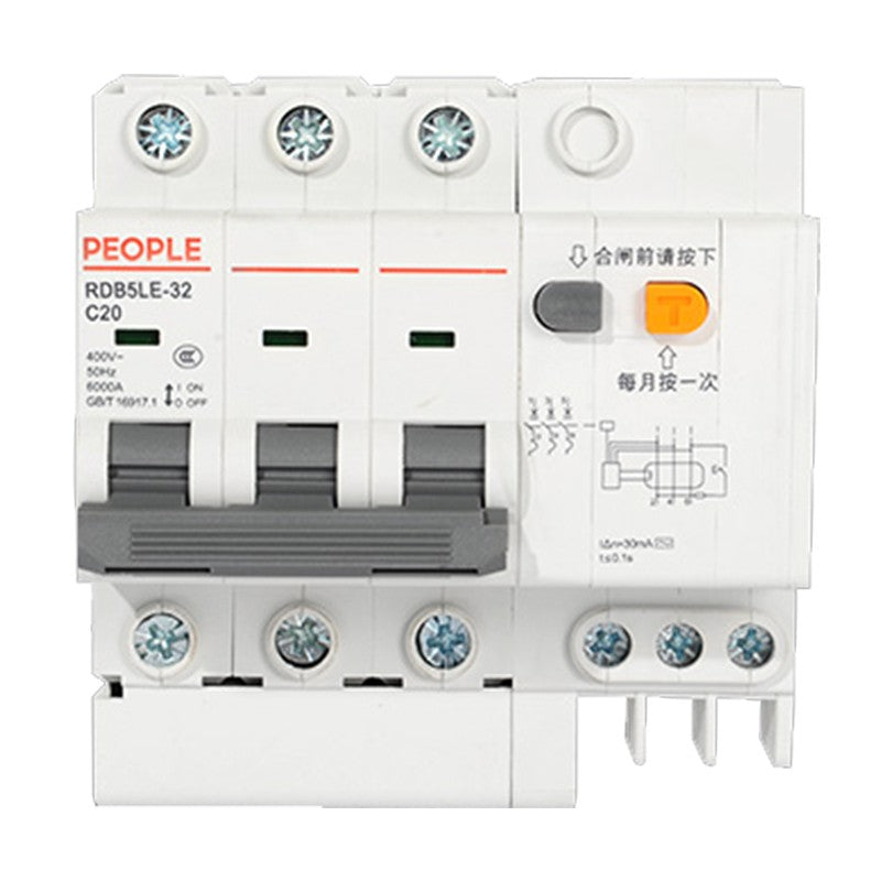PEOPLE 2P 20A Circuit Breaker with Leakage Protection 220V