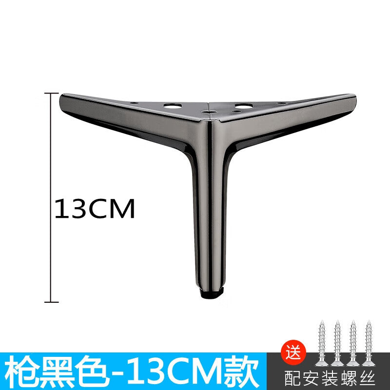 Pangu Precision Craftsmanship Multi-layer Electroplated Thickened Light Luxury Sofa Coffee Table Furniture Support Legs Gunmetal Black - Height 13CM