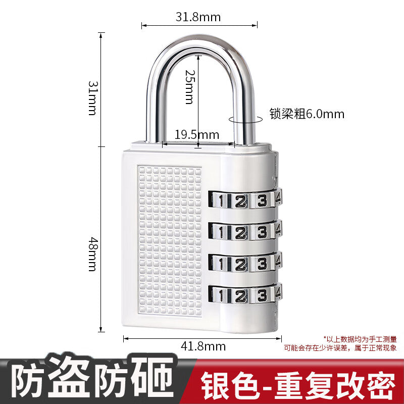 Wenxidi Combination Padlock, Luggage/Gym Combination Lock, 4-Digit Large Bold Combination Padlock