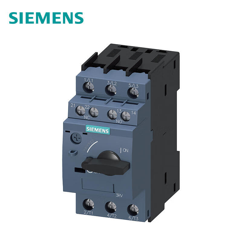 Siemens motor protection circuit breaker 32A, A release 27-32A, N release 400A, used for motor protection, level 10, threaded connection, horizontal auxiliary switch 1NO+1NC; 3RV60214EA15