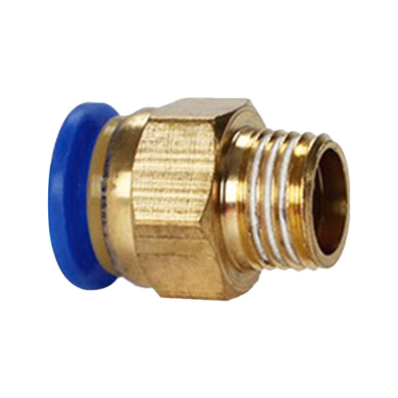 Yahai PC8-04 Quick-Connect Fitting: Blue-Black Threaded Design