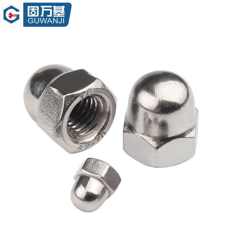 GUWANJI Hexagonal Cap Nut, Stainless Steel Cap Nut, Decorative Screw Nut, M6 [50 pieces/pack], 304 Material