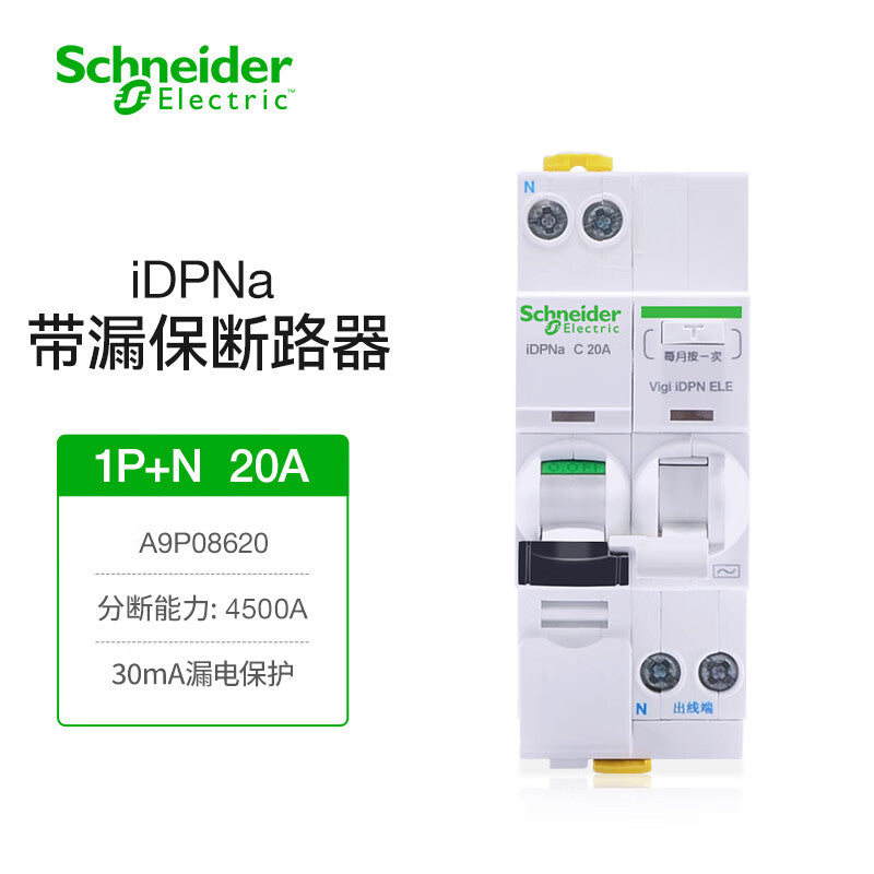 Schneider Electric VigiiDPN ELE 30mA 1P+N C20A Circuit Breaker