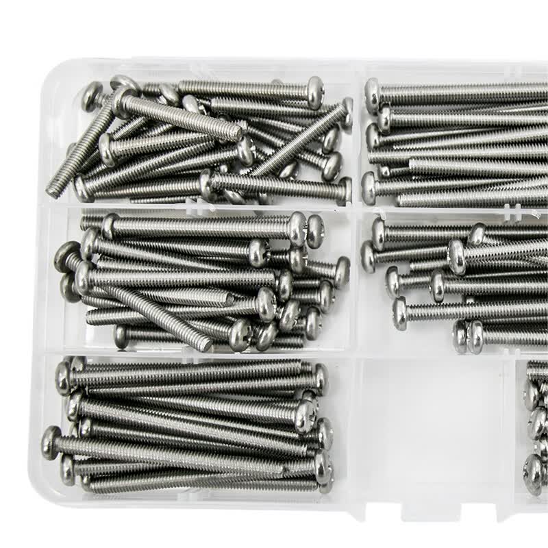 Haisdic [Beijing Warehouse Delivery] 304 Stainless Steel Socket Panel Screws GB818 M4 Round Head Screw Set (2008 Model) 1 Box HKZ-156