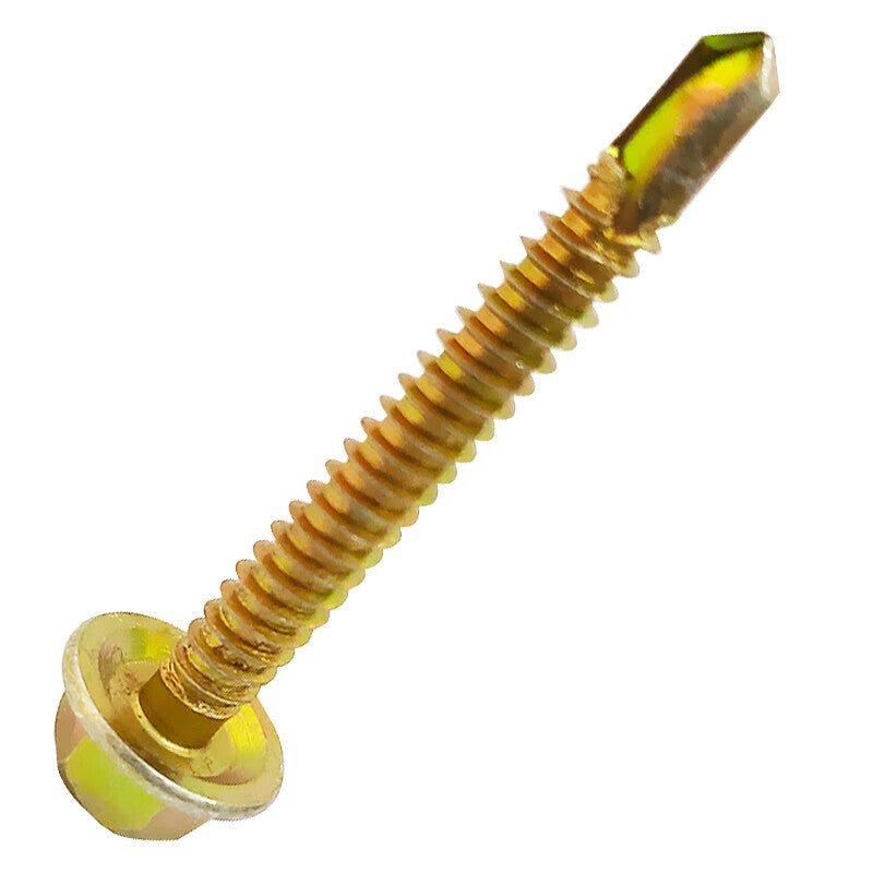 GUYU Color Zinc External Hex Self-Tapping Screws M4.8*16 (100 pieces per pack) gnjz-1389M4.8*30 (100 pieces per pack)