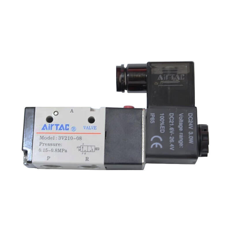 AirTAC internal pilot solenoid valve, 2-position 3-way normally closed, single solenoid, DIN socket; 3V21006NCA