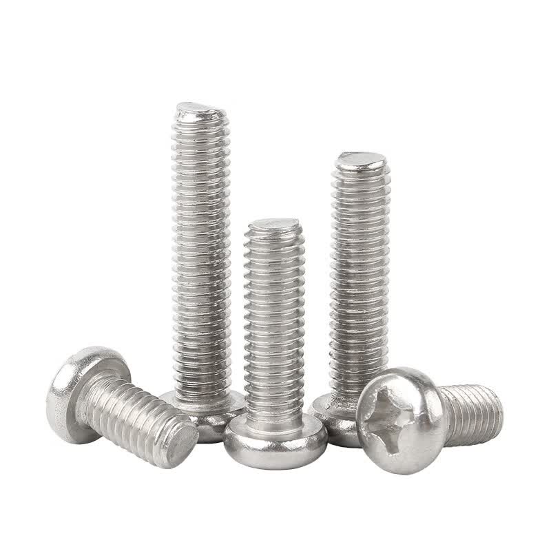 Bocai Phillips head pan head screws, 304 stainless steel Phillips head round head screws, machine screws, pan head bolts, switch and socket screws, M3x6 (500 pieces/pack).