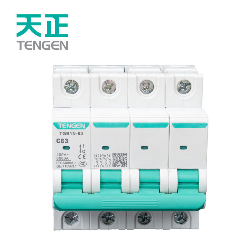Tianzheng Electric TGB1N series 63 frame air switch small circuit breaker short circuit overload protection type C 4P 63A (Xiangyun 3.0) 335012800788