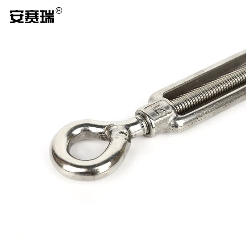 Anselene Stainless Steel Turnbuckles (5-pack) 304 Stainless Steel Turnbuckle Wire Rope Tensioner Open Body Turnbuckle Tensioner M8 430621