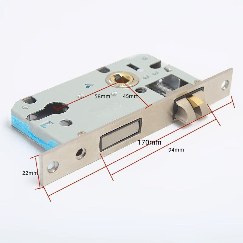 Yuhuaze Stainless Steel Lock Body Large 50 Lock Body Double Tongue 160mm Length Interior Door Home Bedroom Lock Tongue Door Lock Interior Lock Body Wooden Door Lock Room Door Lock Body Accessories