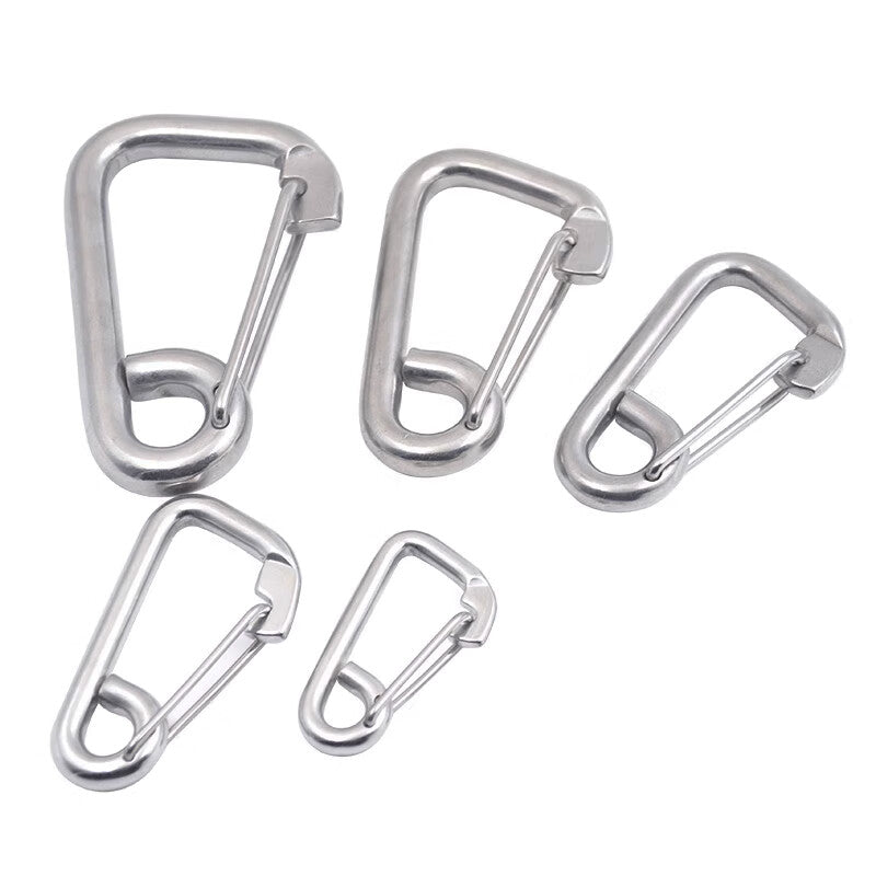 Deqi 304 Stainless Steel Standard Spring Buckle, Carabiner, Safety Buckle, Keychain, Gourd Buckle, Dog Leash, Quick-release Type M6